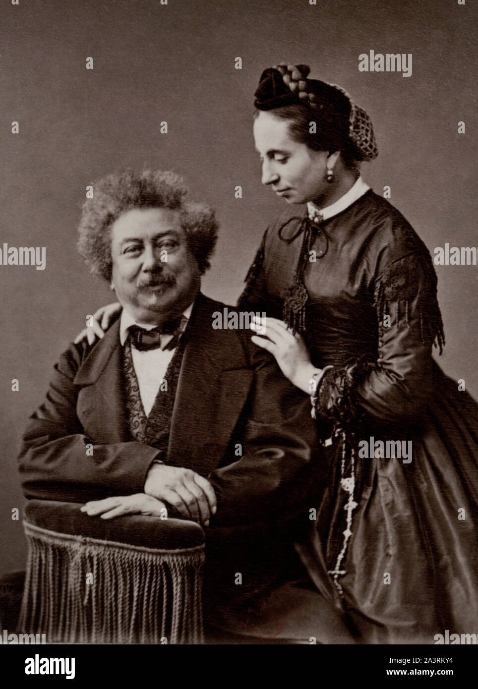 Alexandre Dumas (Dumas Davy de la Pailleterie, 1802 – 1870) also known as Alexandre  Dumas père (father), was a French writer. His works have been tran Stock  Photo - Alamy