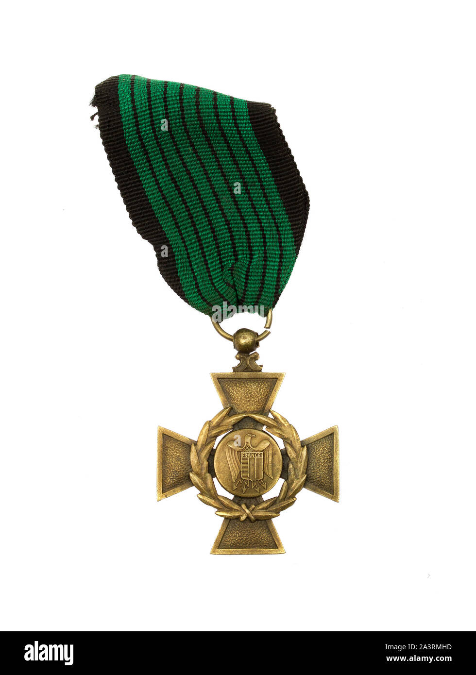 French war cross Legionnaire Croix de Guerre Légionnaire, a rare Vichy Award instituted in July 6, 1942, in recognition for the heroic military contri Stock Photo