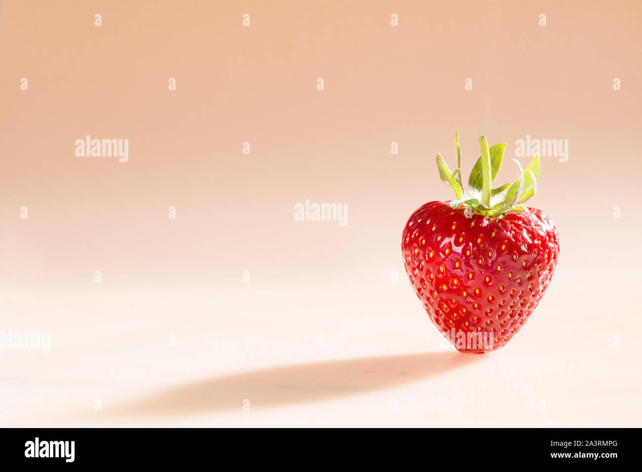 Red strawberry on a white background with clipping path. Stock Photo