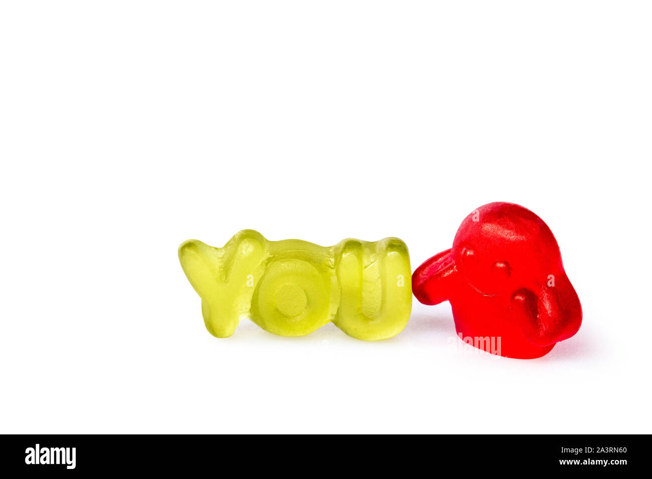 Jelly as concept of the awareness of being yourself doesn't matter who you were. Stock Photo