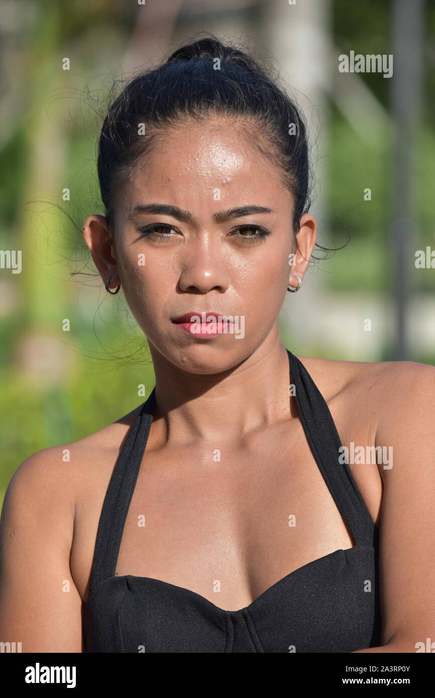 Serious Beautiful Diverse Woman Stock Photo - Alamy