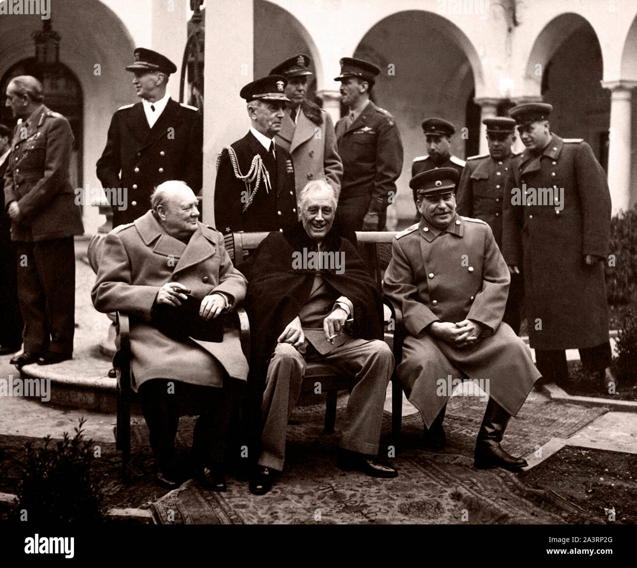 The Yalta Conference, also known as the Crimea Conference and code-named the Argonaut Conference (1945)  to discuss the postwar reorganization of Germ Stock Photo