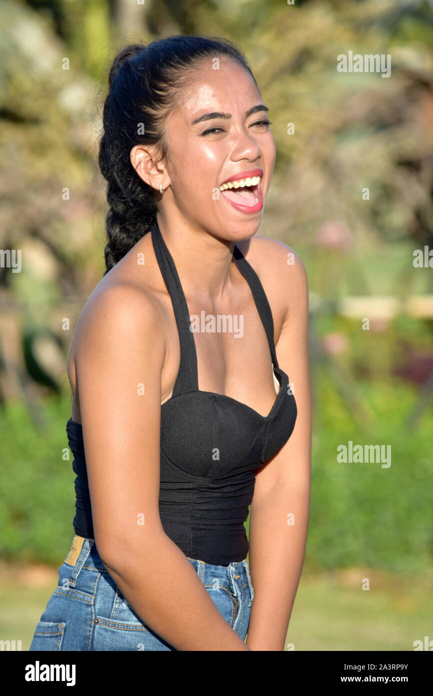Woman And Laughter Stock Photo