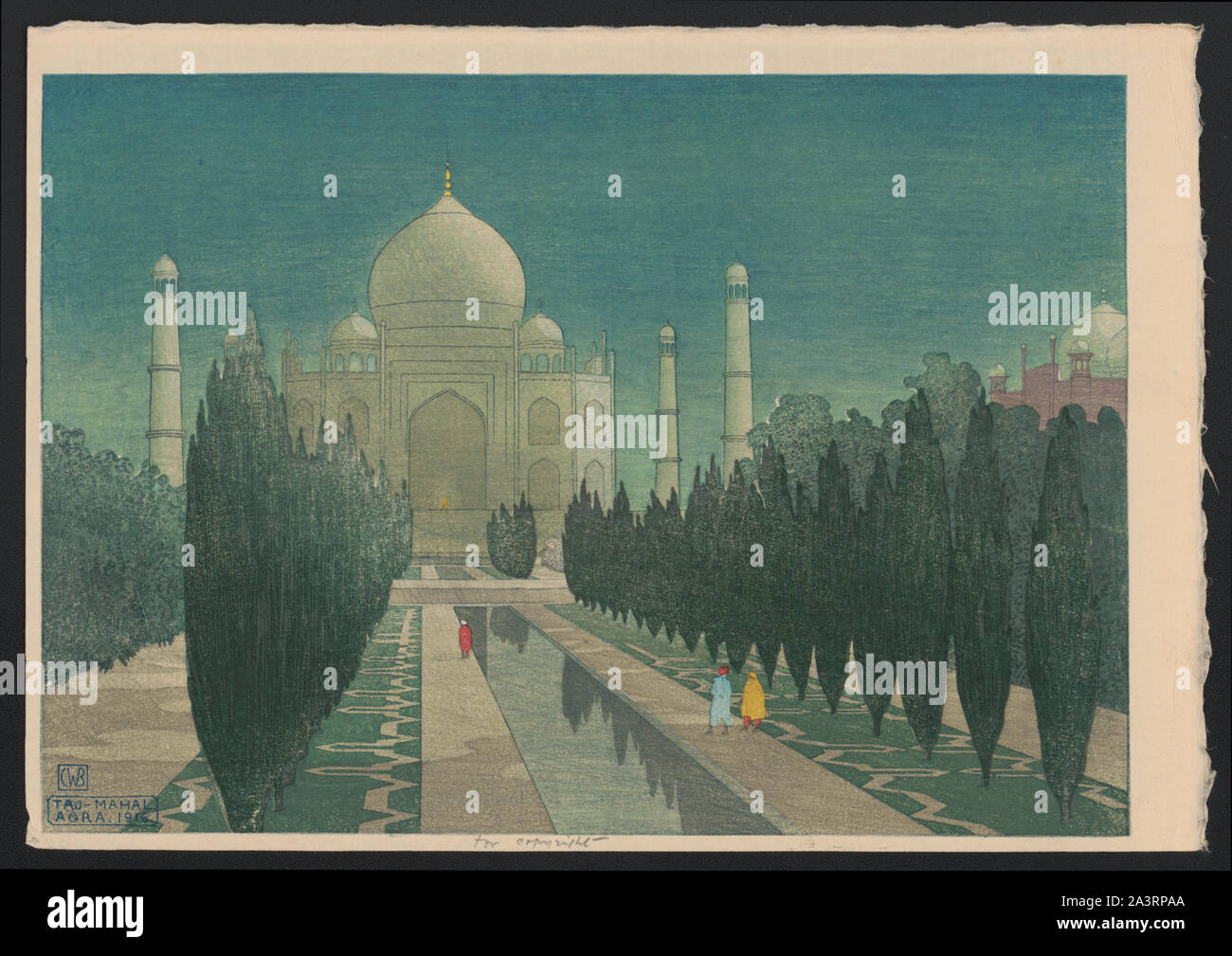 Taj-Mahal, Agra / CWB [monogram]. Stock Photo