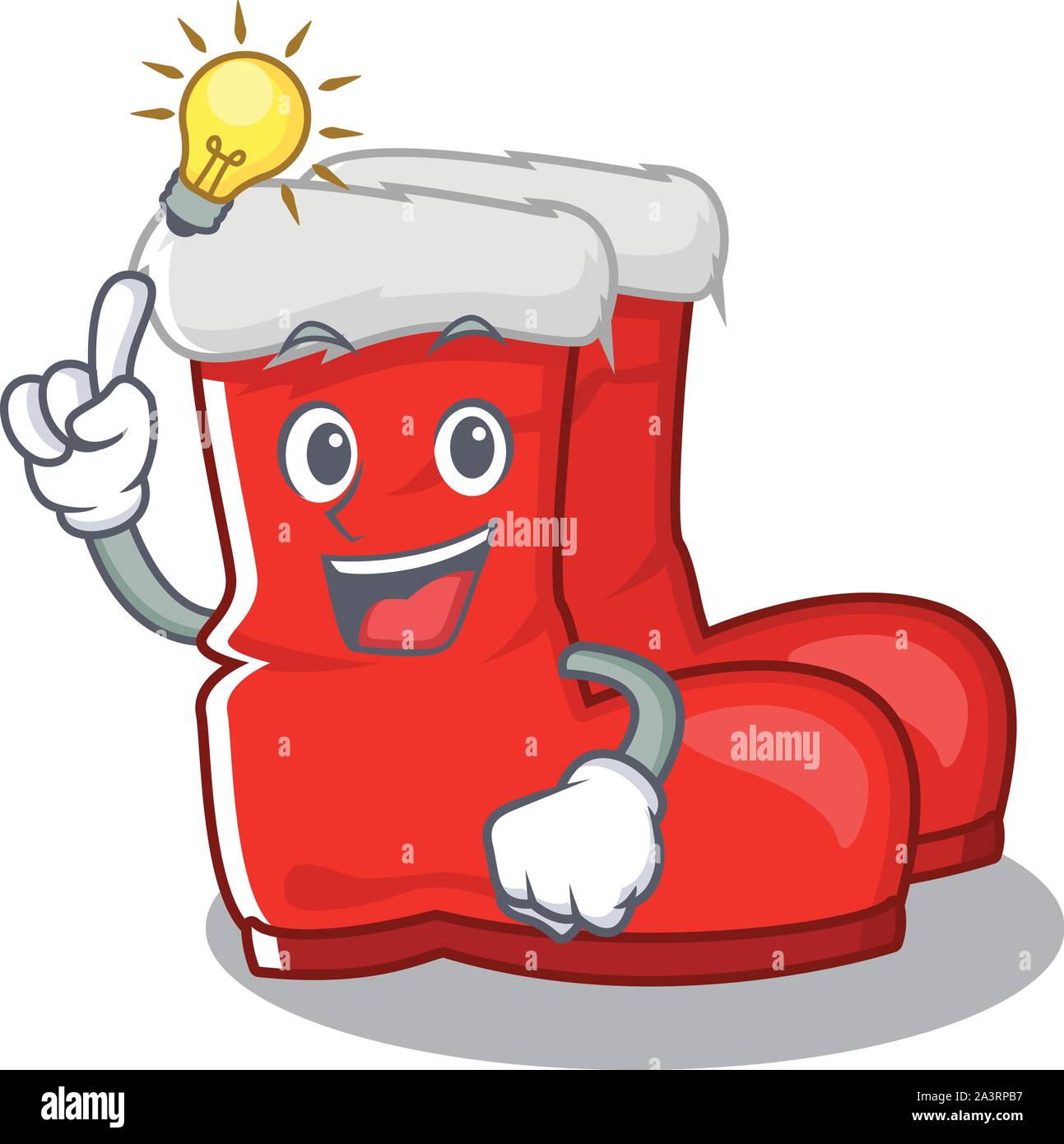 Have an idea santa boots with the cartoon shape Stock Vector Image