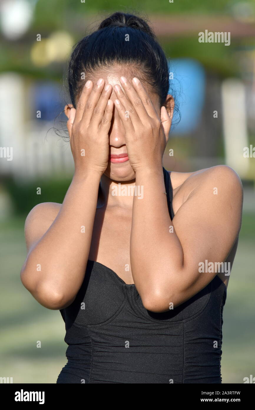 An Ashamed Beautiful Person Stock Photo Alamy