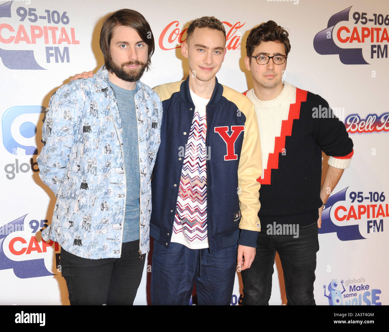 Photo Must Be Credited ©Kate Green/Alpha Press 079965 05/12/2015 Years & Years Olly Alexander Mikey Goldsworth Olivier Subria Capitals Jingle Bell Ball 2015 at London  O2 Arena Stock Photo