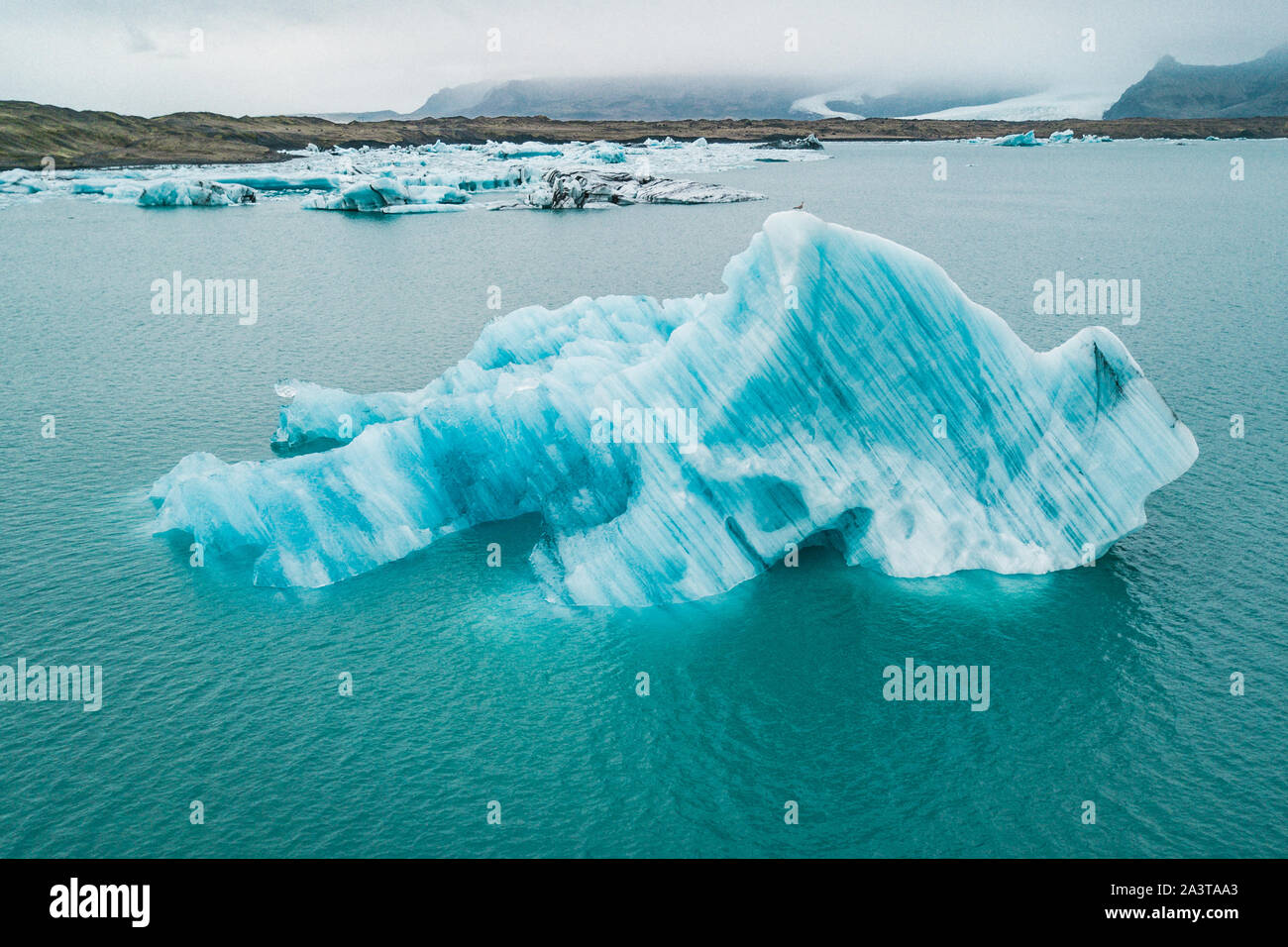 Aerial view white glacier epic hi-res stock photography and images - Alamy