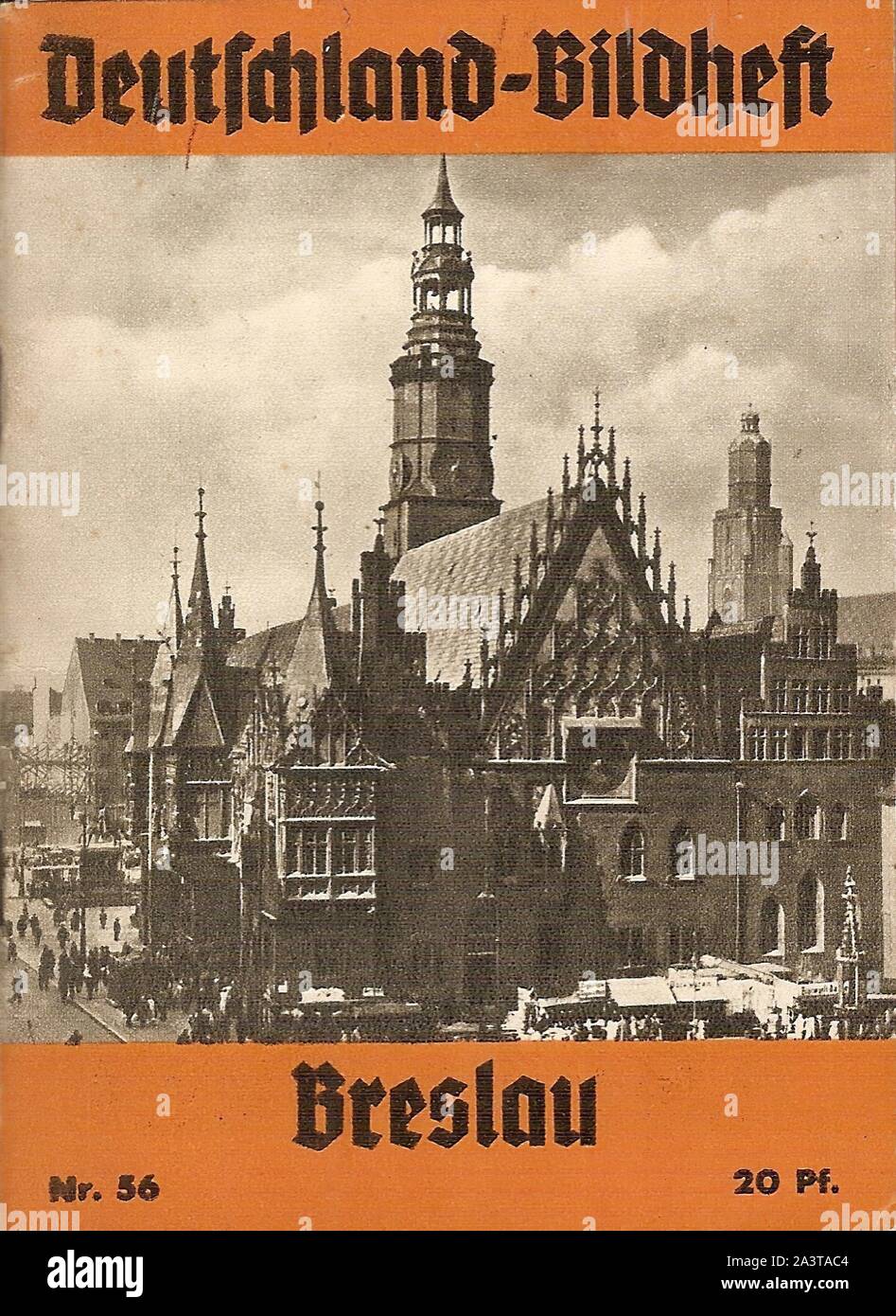 Breslau /Wroclaw/ postcard from 1920s/30s Stock Photo