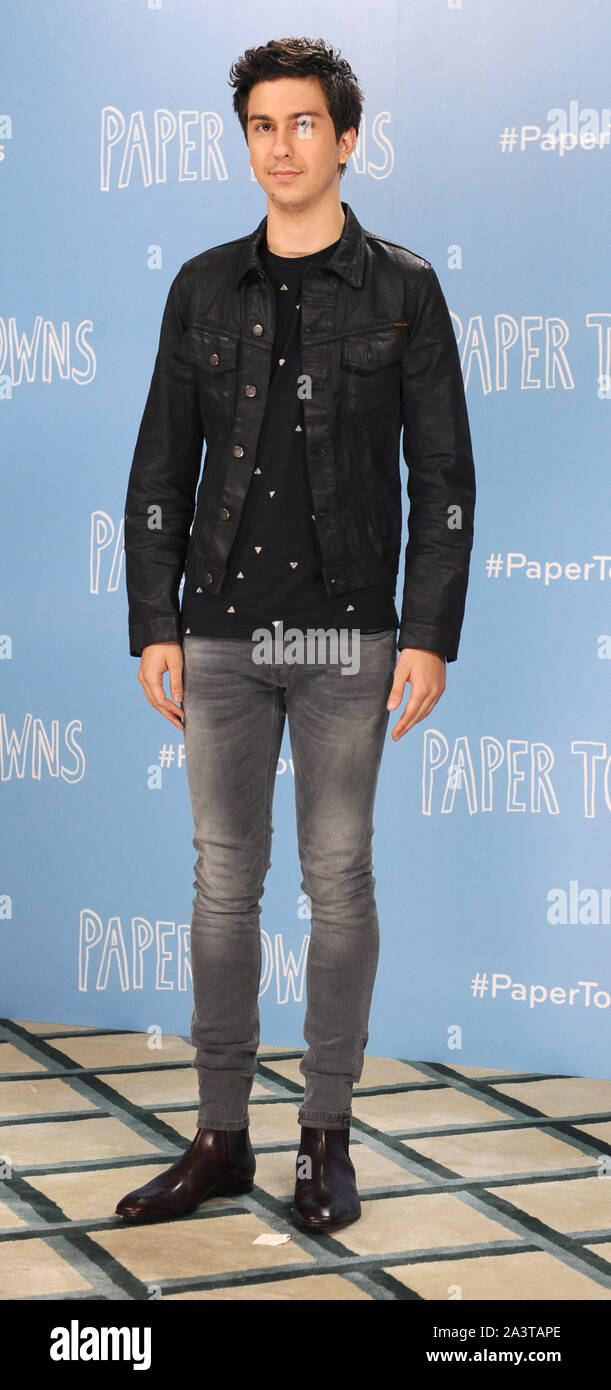 Photo Must Be Credited ©Kate Green/Alpha Press 079805 18/06/2015 Nat Wolff at the Paper Towns Movie Photocall held at Claridges London Stock Photo