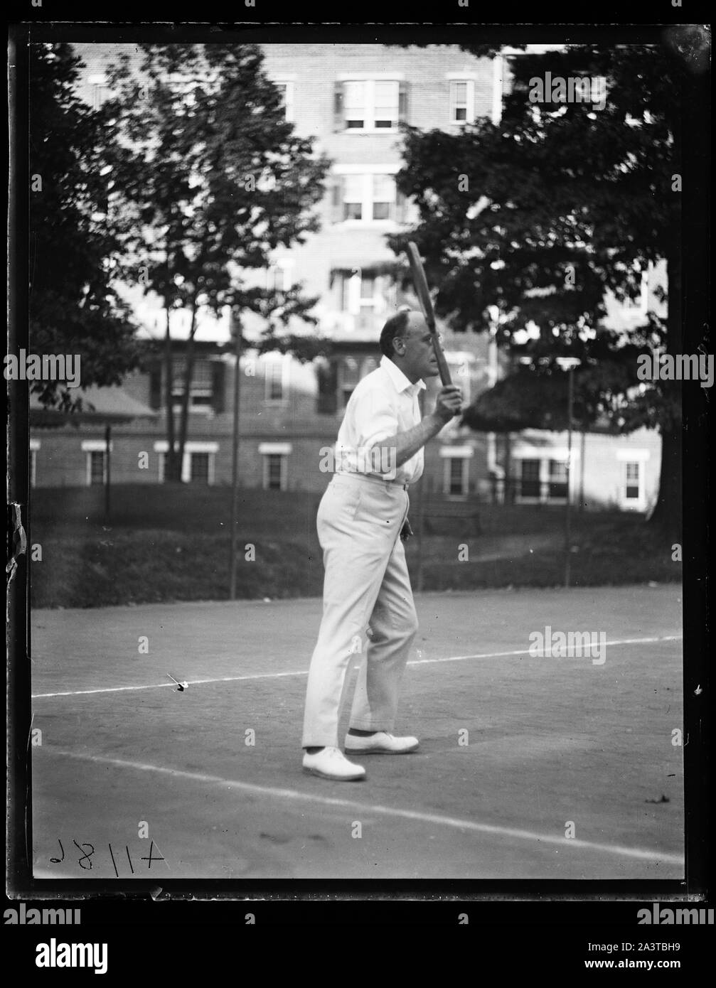 Double tennis players Black and White Stock Photos & Images - Alamy