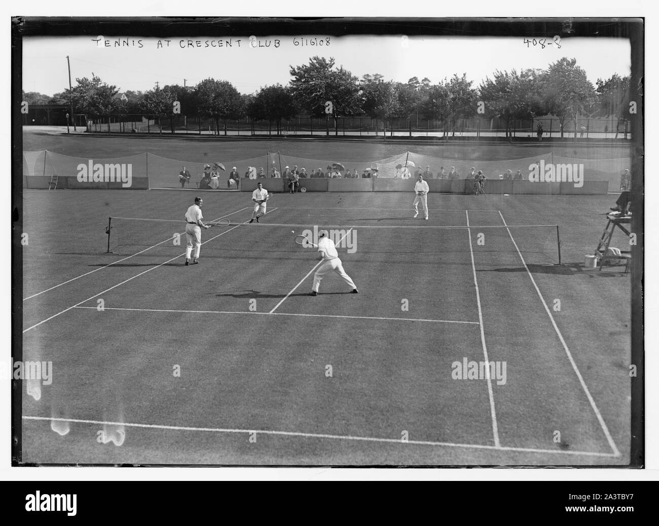 Tennis match at Cresent Club Stock Photo