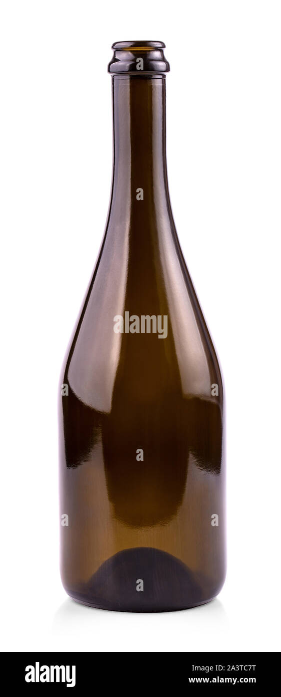 The empty bottle of wine isolated on a white background Stock Photo - Alamy