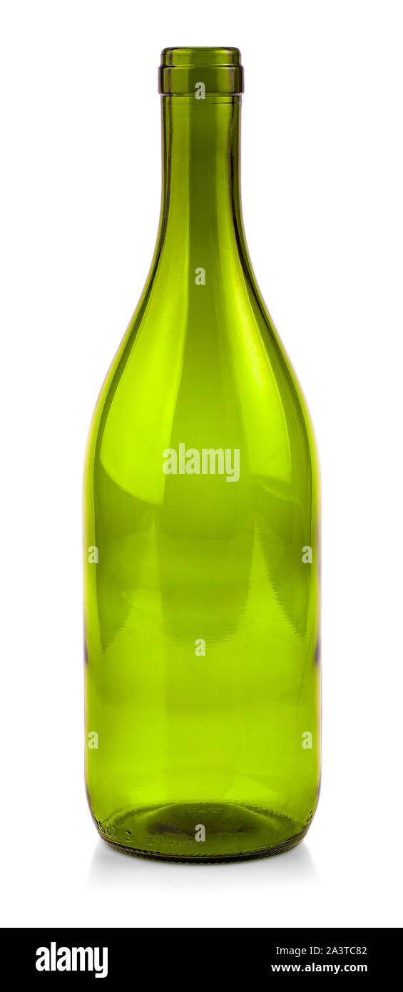 The empty bottle of wine isolated on a white background Stock Photo - Alamy