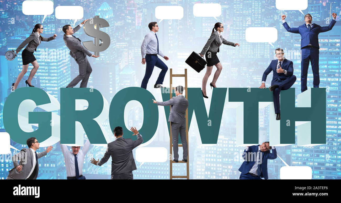 Groewth People Growth concept with many businessmen Stock Photo - Alamy