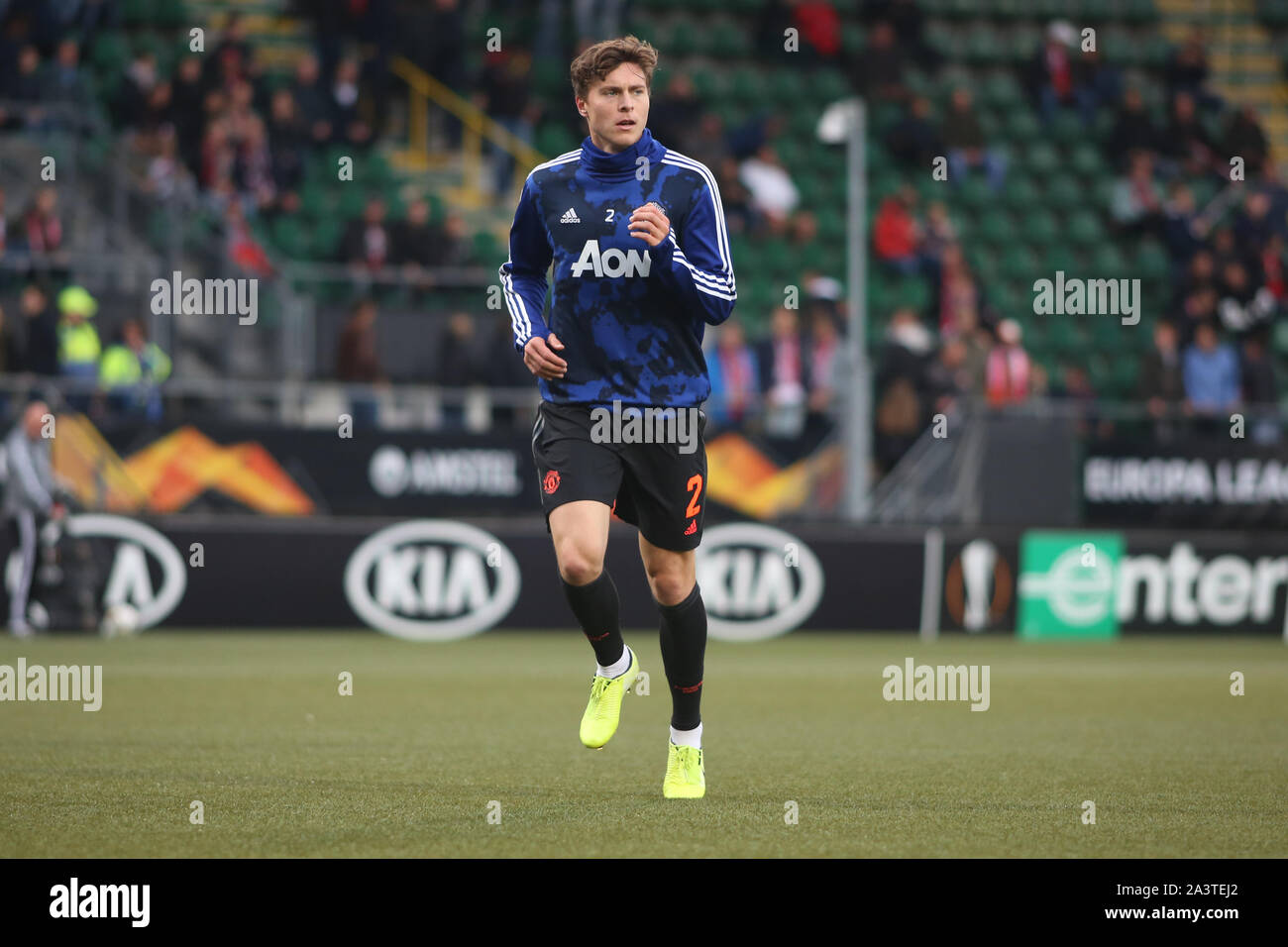 THE HAGUE, NETHERLANDS - OCTOBER 3, 2019: Victor Lindelof (Manchester United) pictured during the 2019/20 UEFA Europa League Group L match. Stock Photo