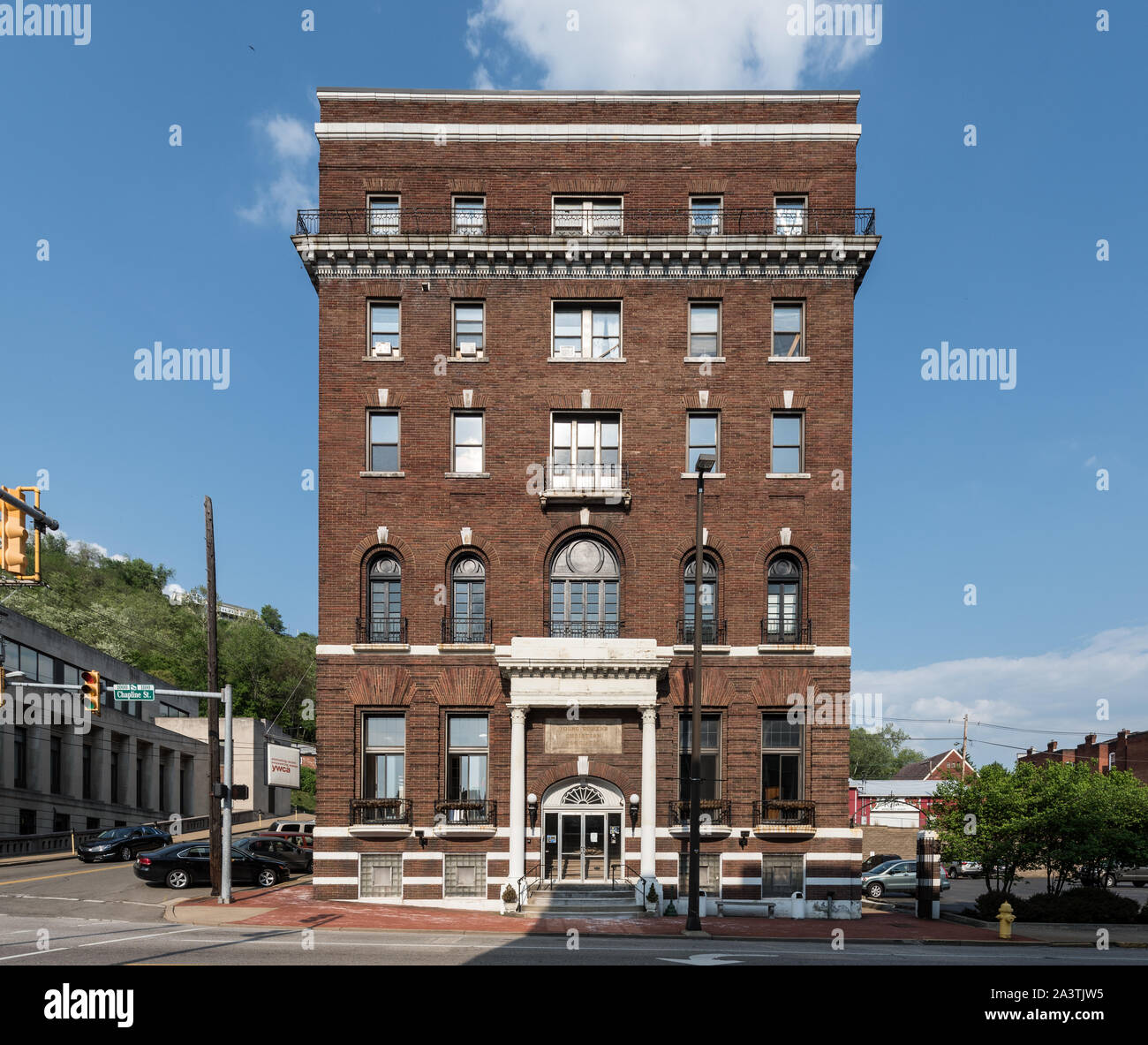 The 1915 Young Women's Christian Association (YWCA) Building in downtown Wheeling, West Virginia Stock Photo