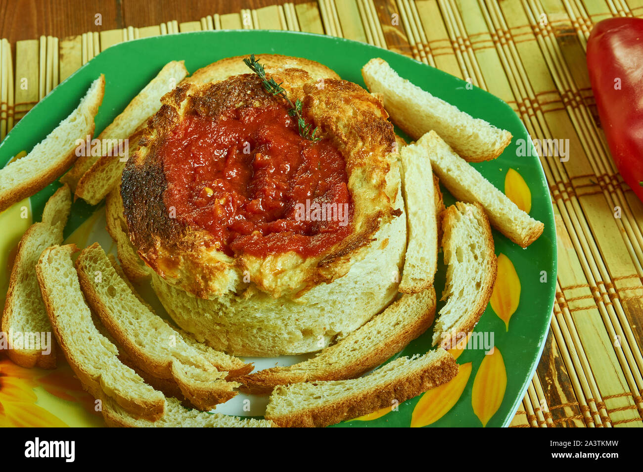 Ultimate Grilled Cheese And Tomato Soup Bowl , Butter both sides and