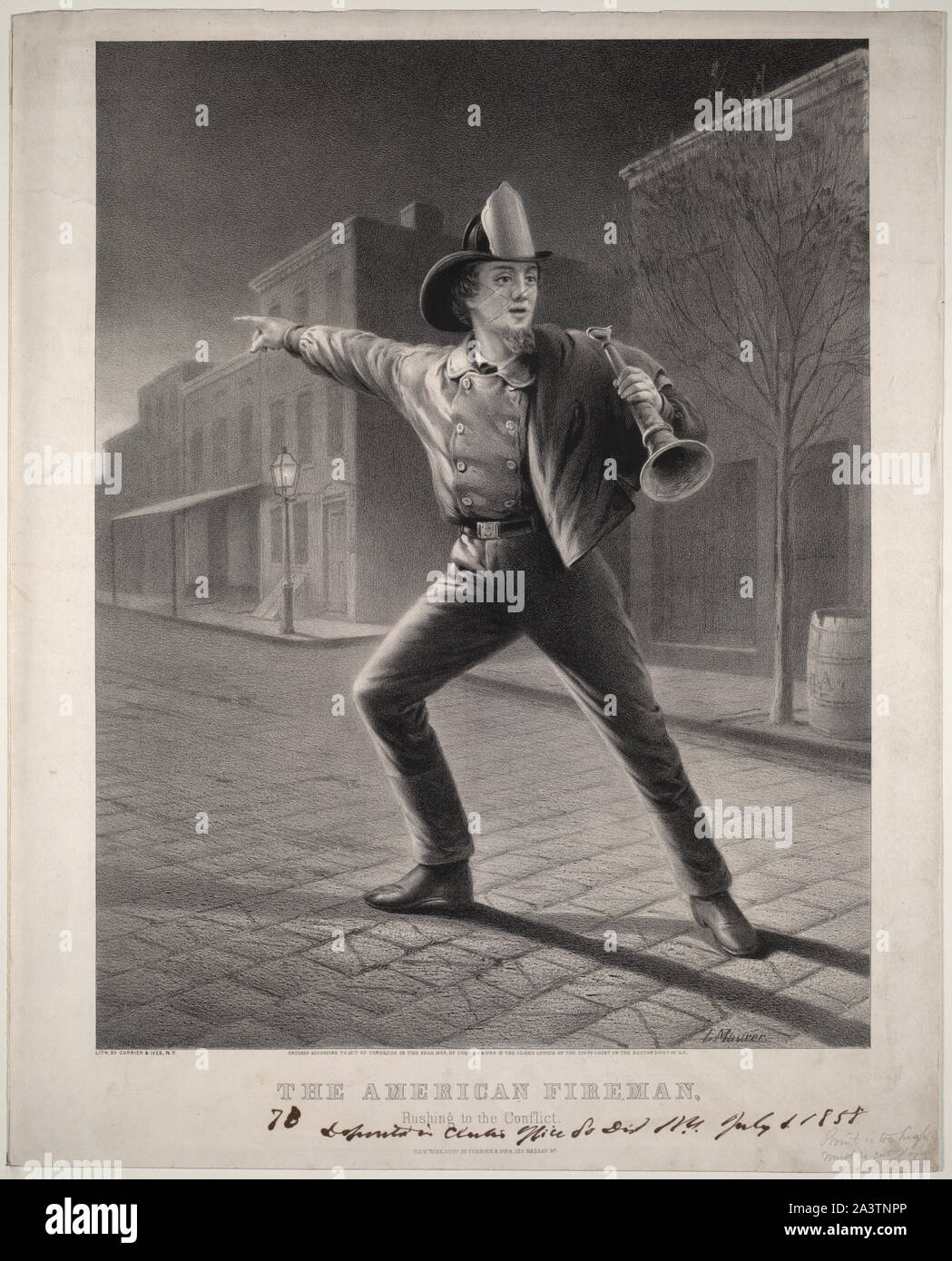 The American fireman: rushing to the conflict Stock Photo - Alamy