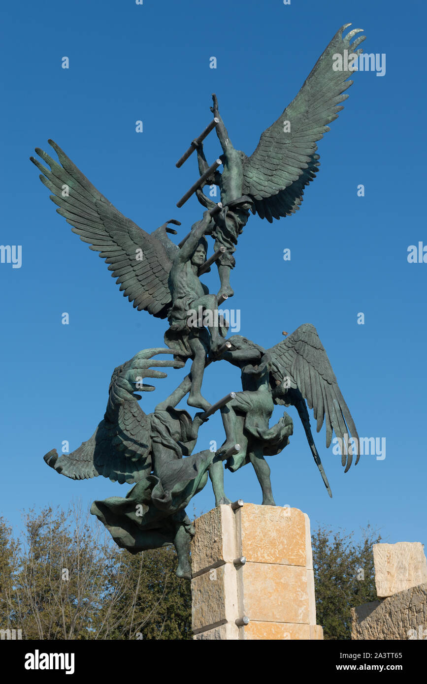 The Jacob's Dream sculpture at Abilene Christian University in Abilene