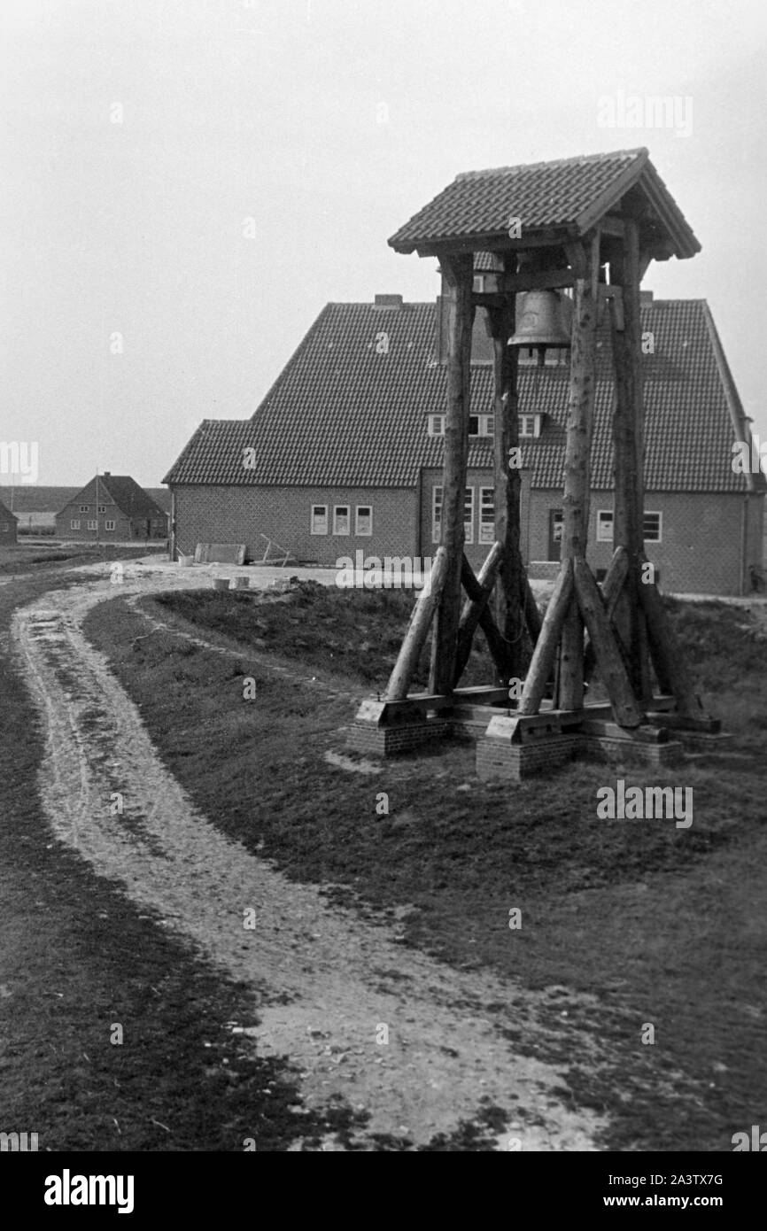 Adolf-Hitler-Koog in Schleswig-Holstein, 1936. Adolf Hitler Koog in Schleswig-Holstein, 1936. Stock Photo