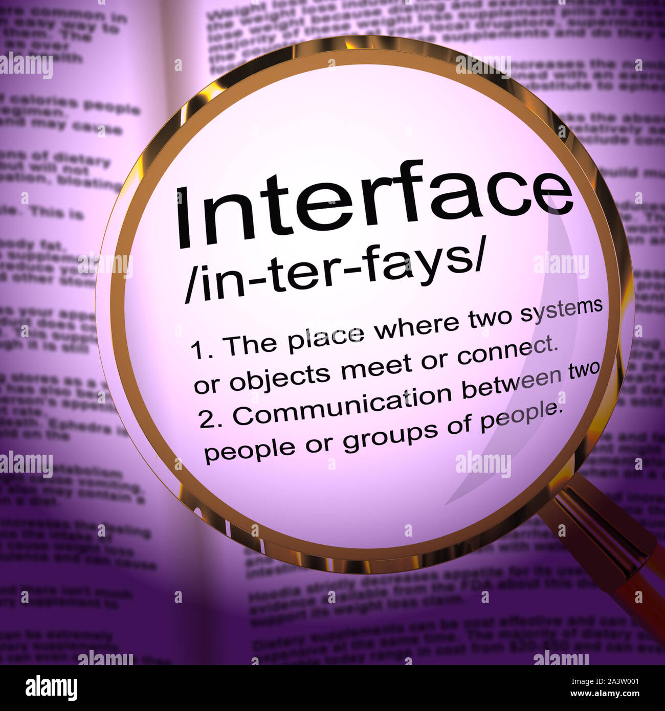Interface definition which means the connecting link on Communications ...