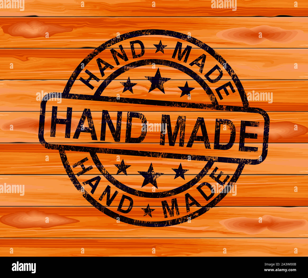 Handmade stamp means products crafted by an artisan. Hand carved or