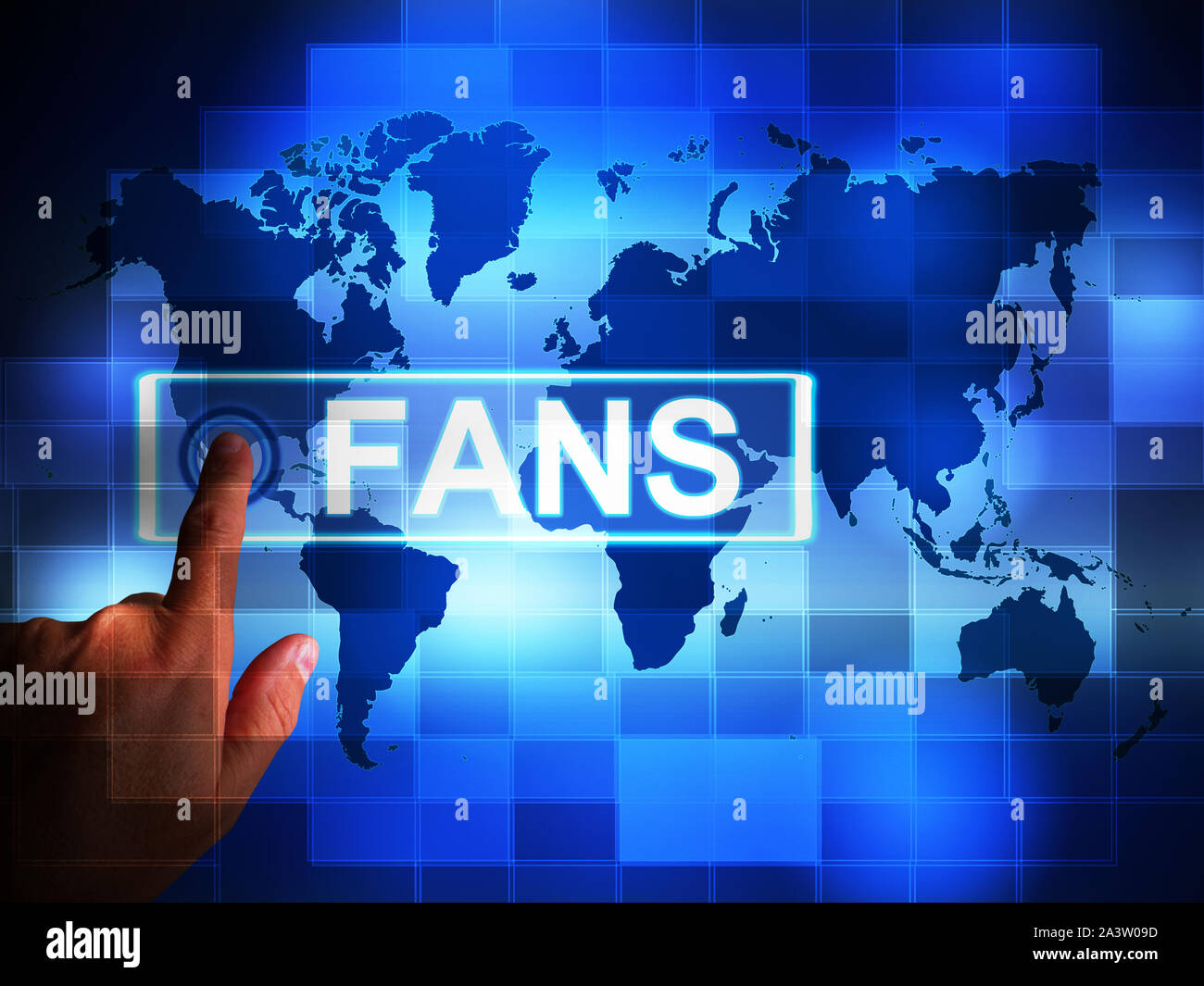 Fans concept icon means supporters and Believers who follow you. Patrons and sponsors who enthusiastically watch your progress - 3d illustration Stock Photo