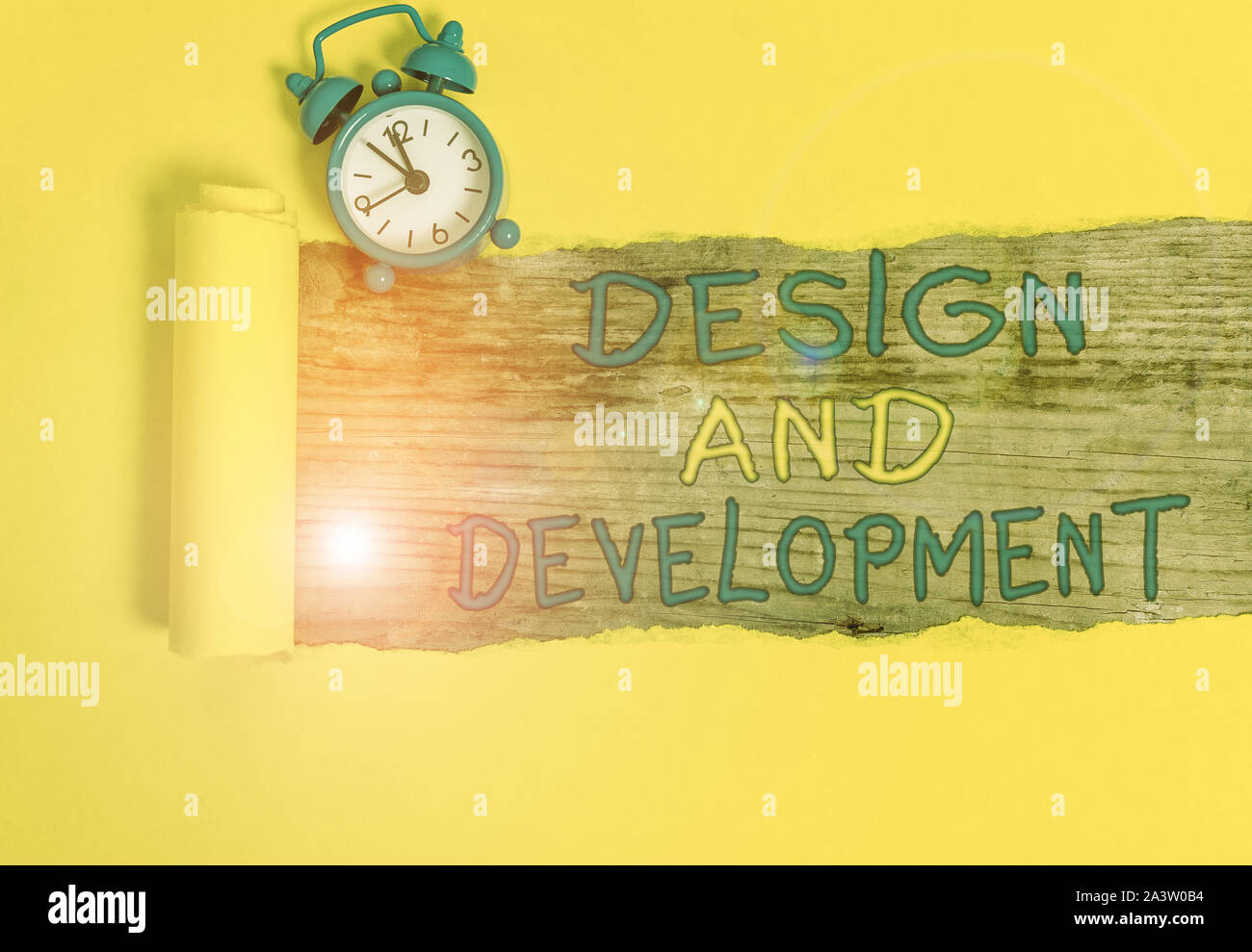 Writing note showing Design And Development. Business concept for ...
