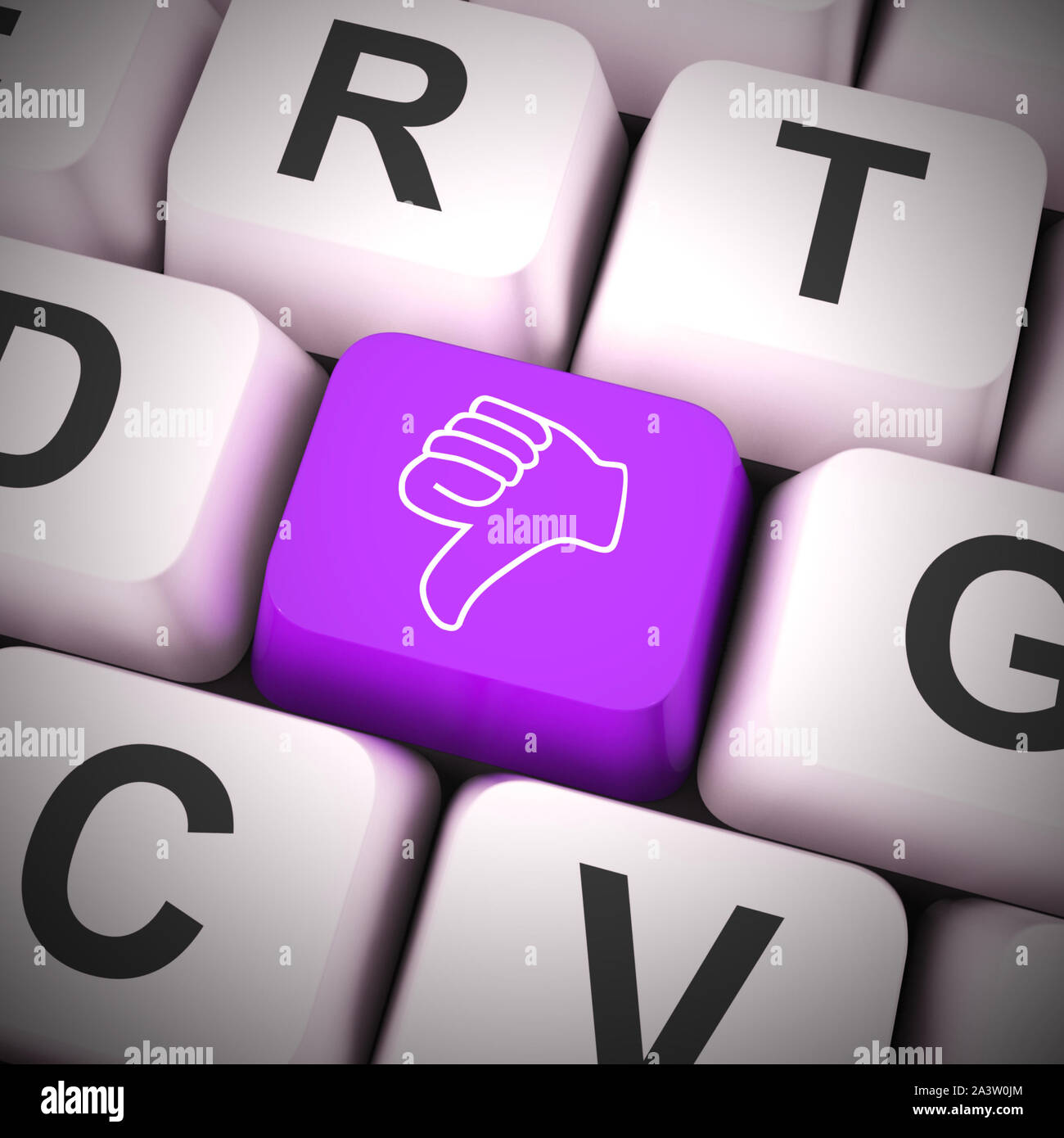 Thumbs Down button means no way or not at all. Rebuffing an idea and