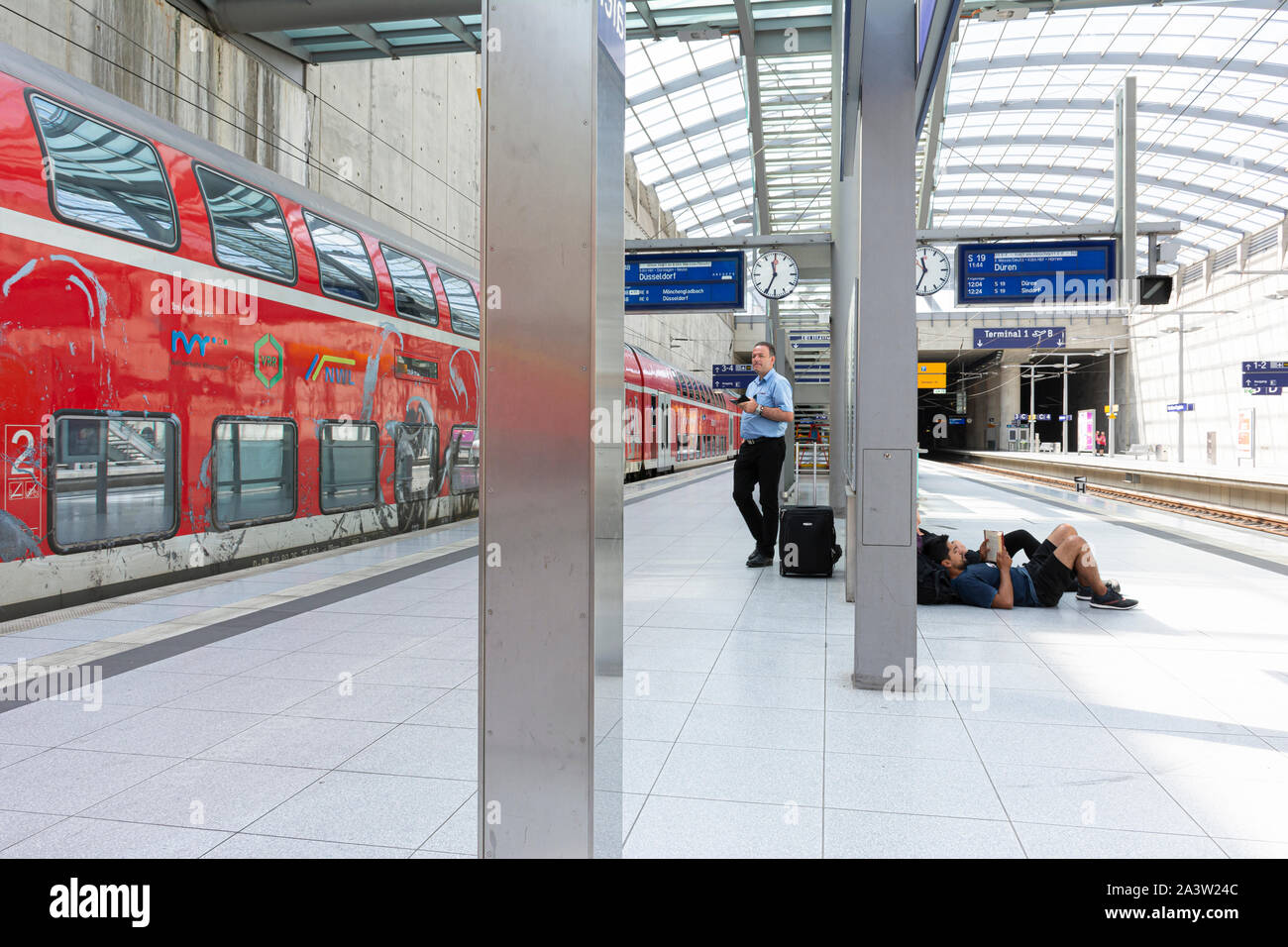 Germany Train station Stock Photo Alamy