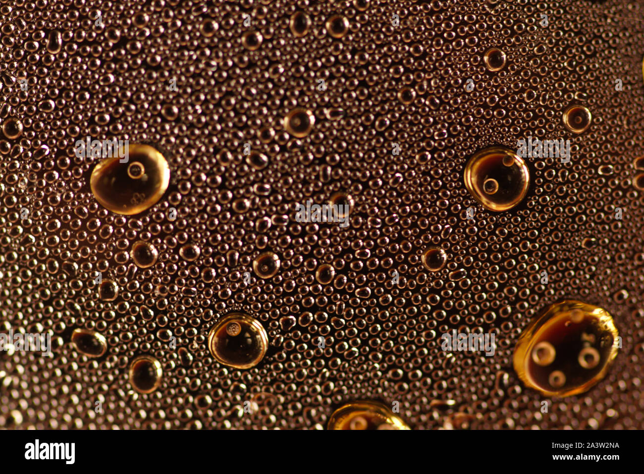Abstract background with water drops on a surface, bubble effect Stock Photo