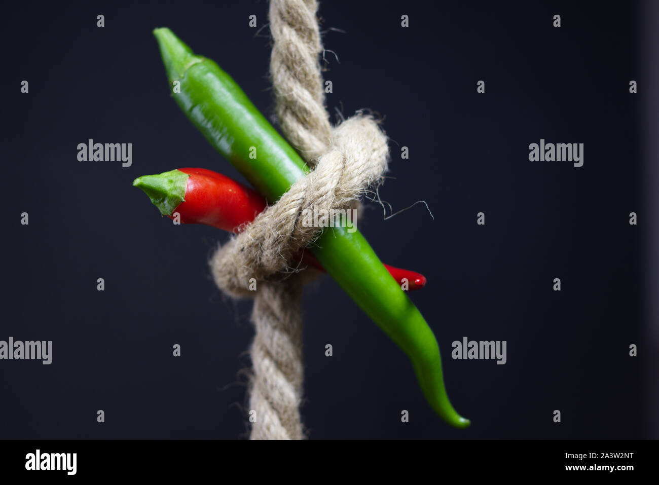 Red hot chili peppers tied hi-res stock photography and images - Alamy
