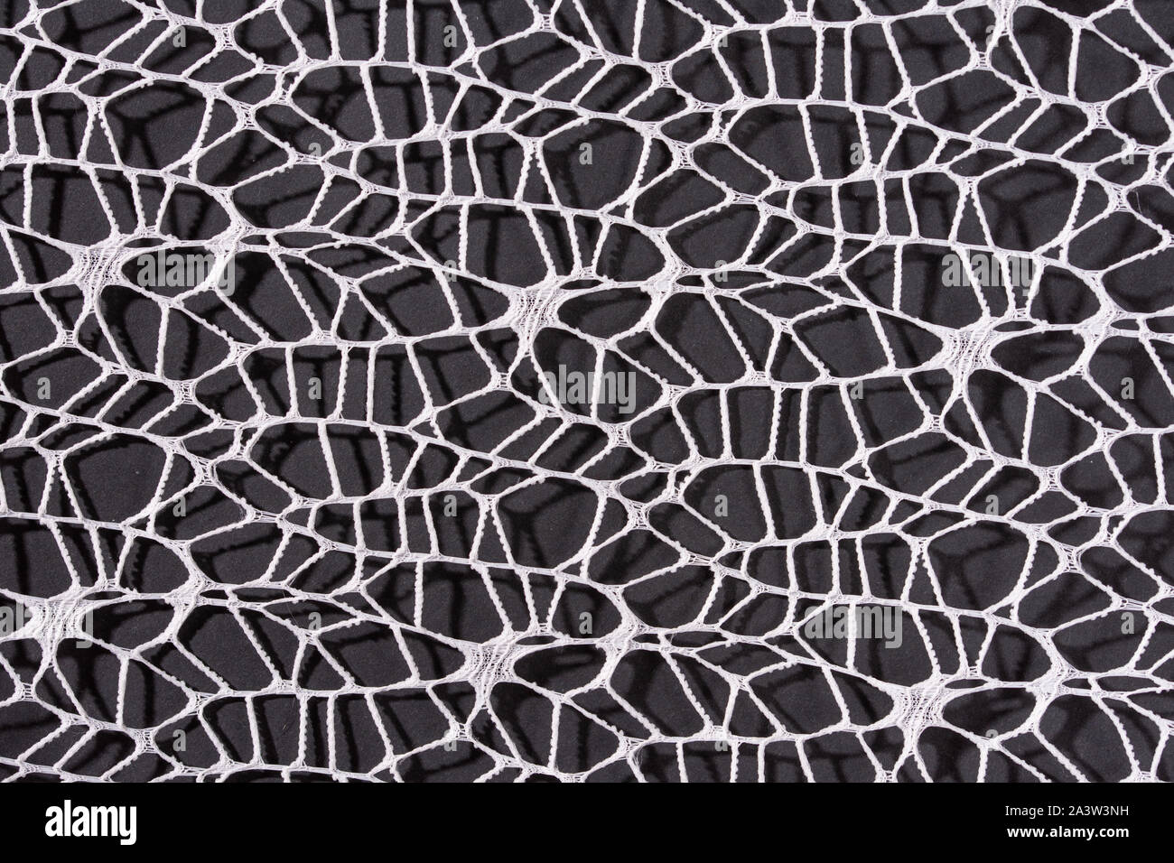 Abstract white lines decoration on black background Stock Photo