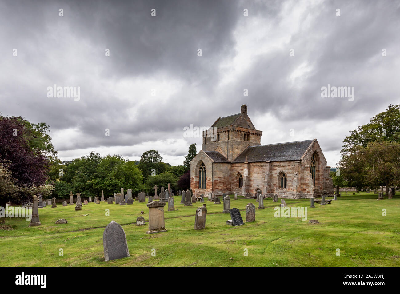 Crichton Collegiate Church is situated near the hamlet of Crichton in Midlothian, Scotland. Stock Photo