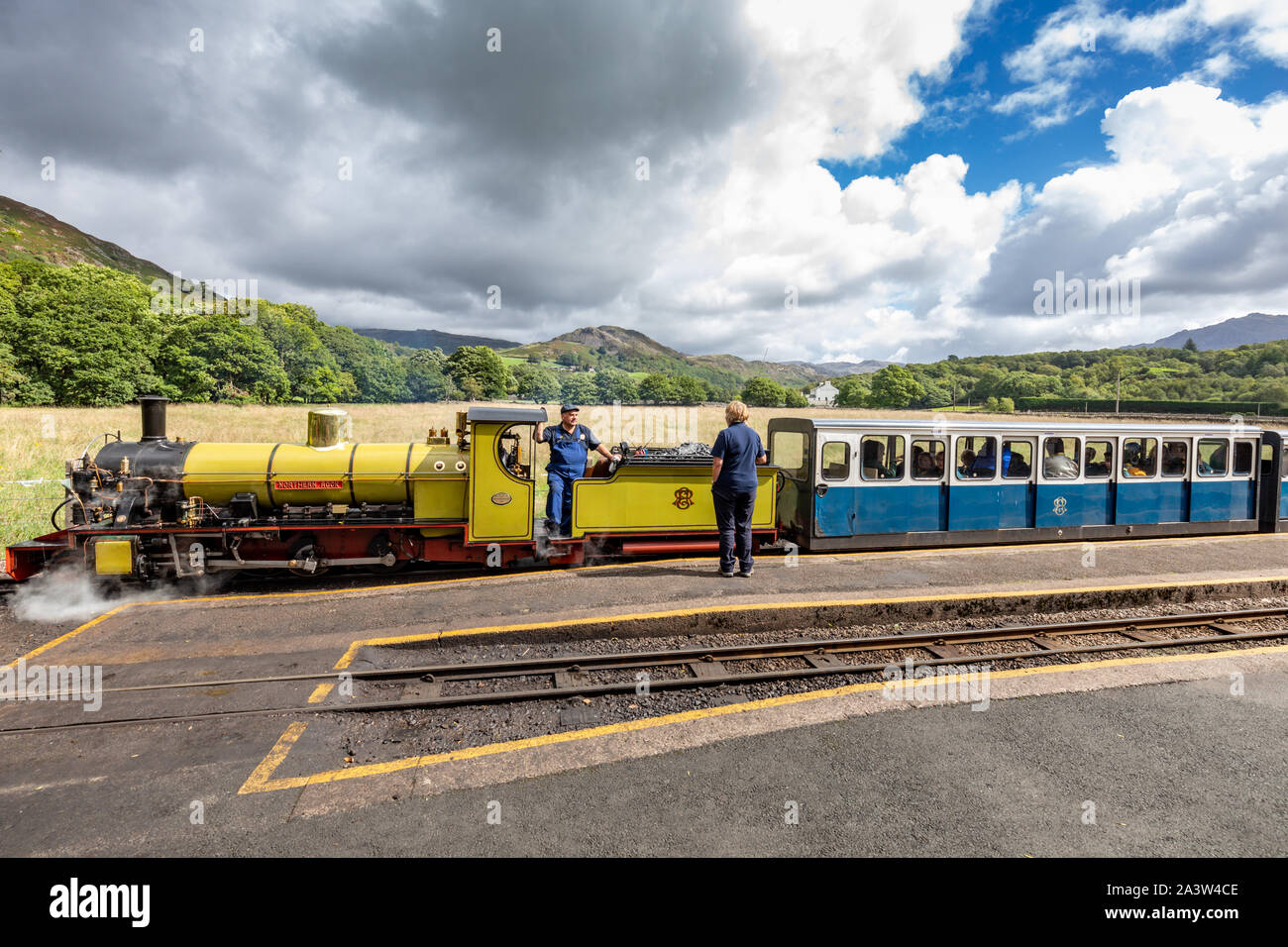 Ravenglass & Eskdale Steam Railway, Cumbria, England. Stock Photo