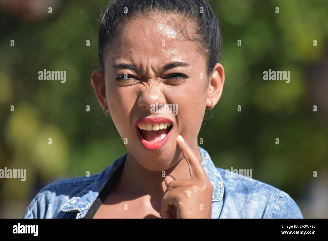 Female With Toothache Stock Photo