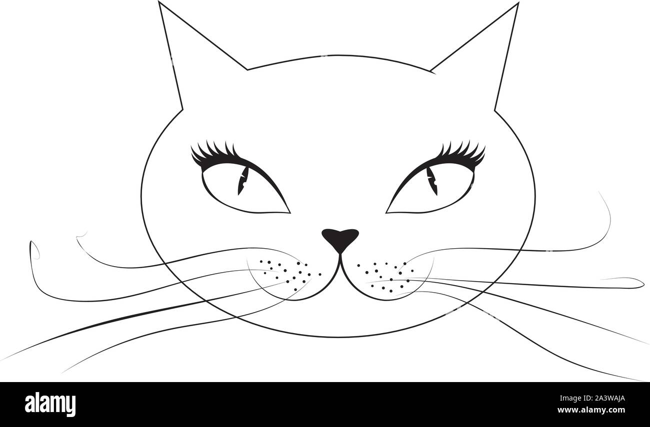 Abstract cartoon cat face in black and white Stock Vector Image & Art - Alamy Abstract cartoon cat face in black and white Stock Vector Image & Art - Alamy