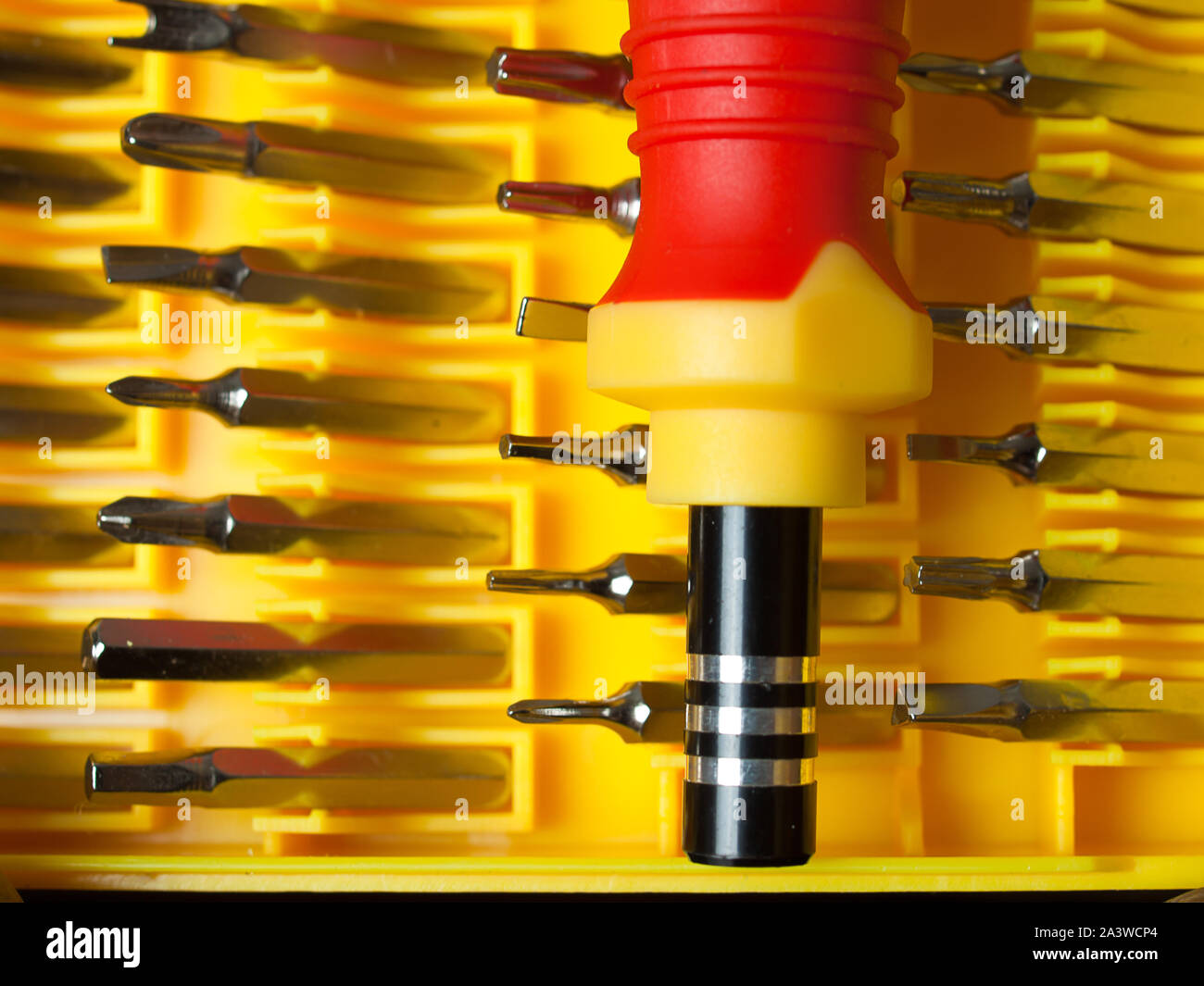 Image of tool box , Hardware and Tools In the yellow box Stock Photo ...