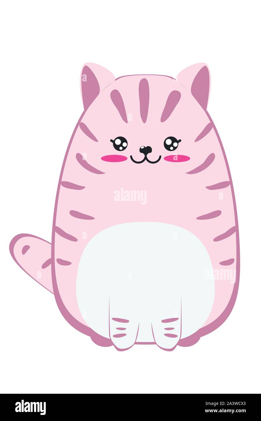 Cute Cartoon Fat Pink Cat Abstract Kawaii Kitty Design Illustration Stock Vector Image Art Alamy Cute Cartoon Fat Pink Cat Abstract Kawaii Kitty Design Illustration Stock Vector Image Art Alamy