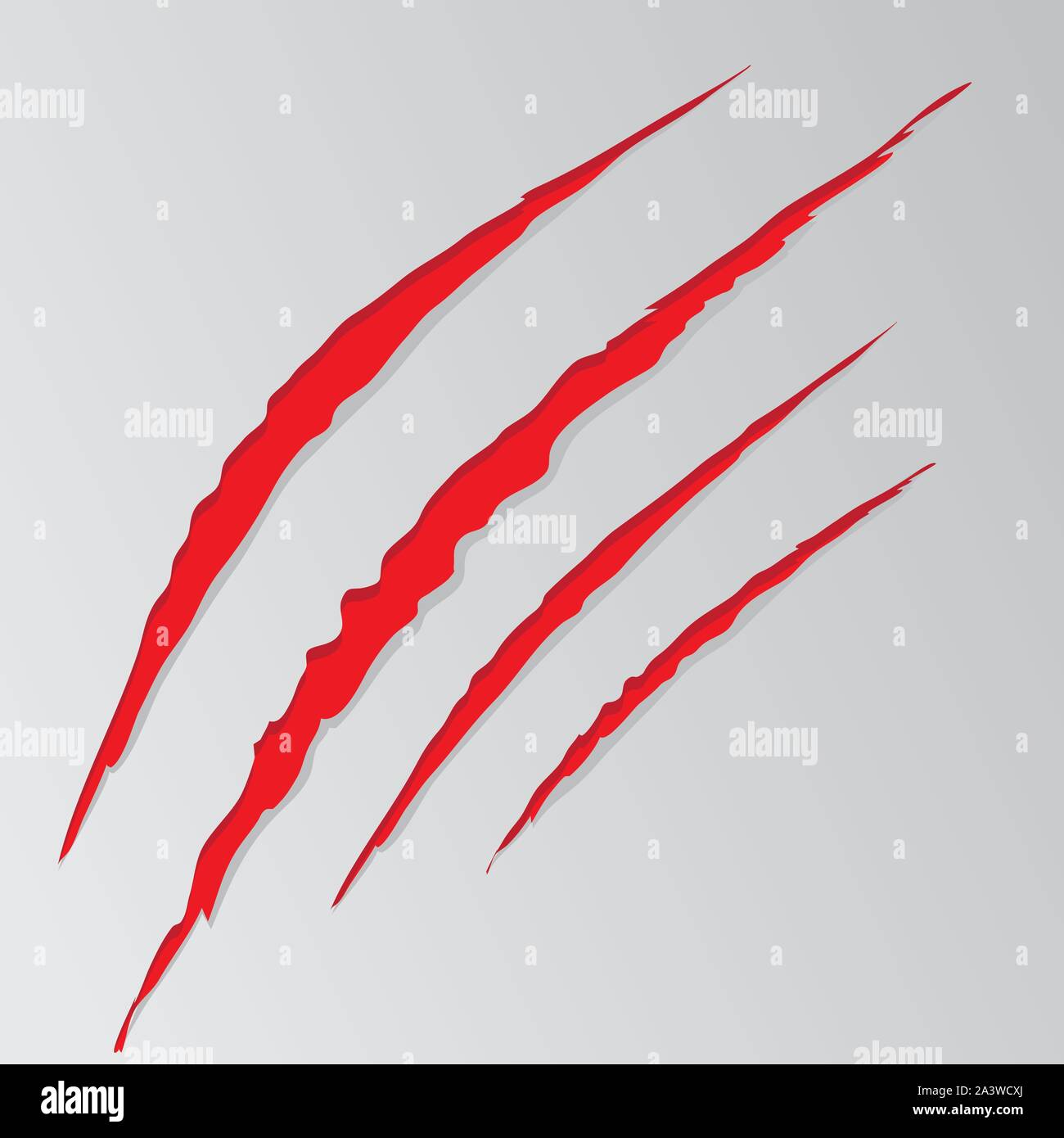 Cat claw scratches marks set on white background Stock Vector Image