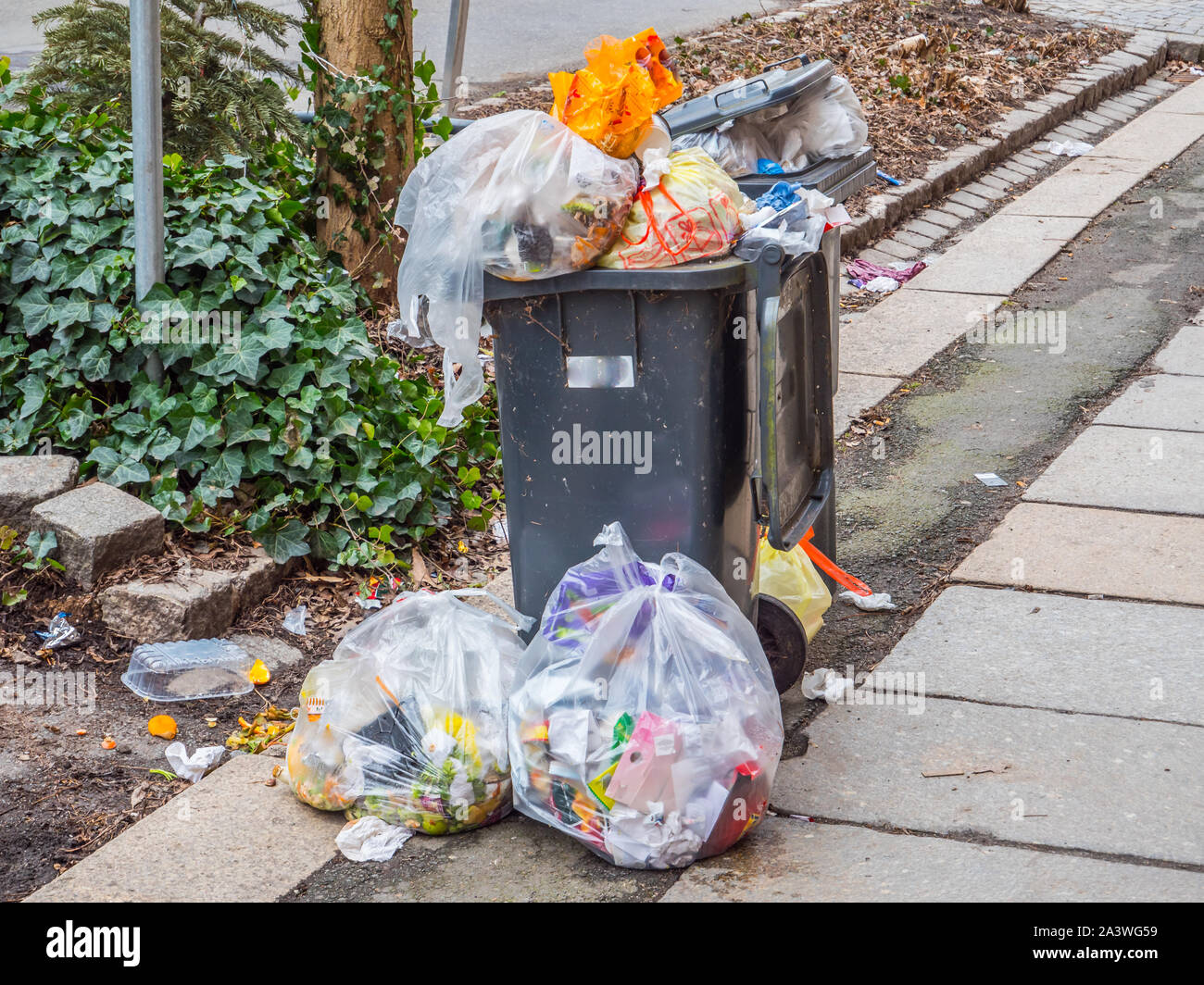 plastic tonne garbage Stock Photo