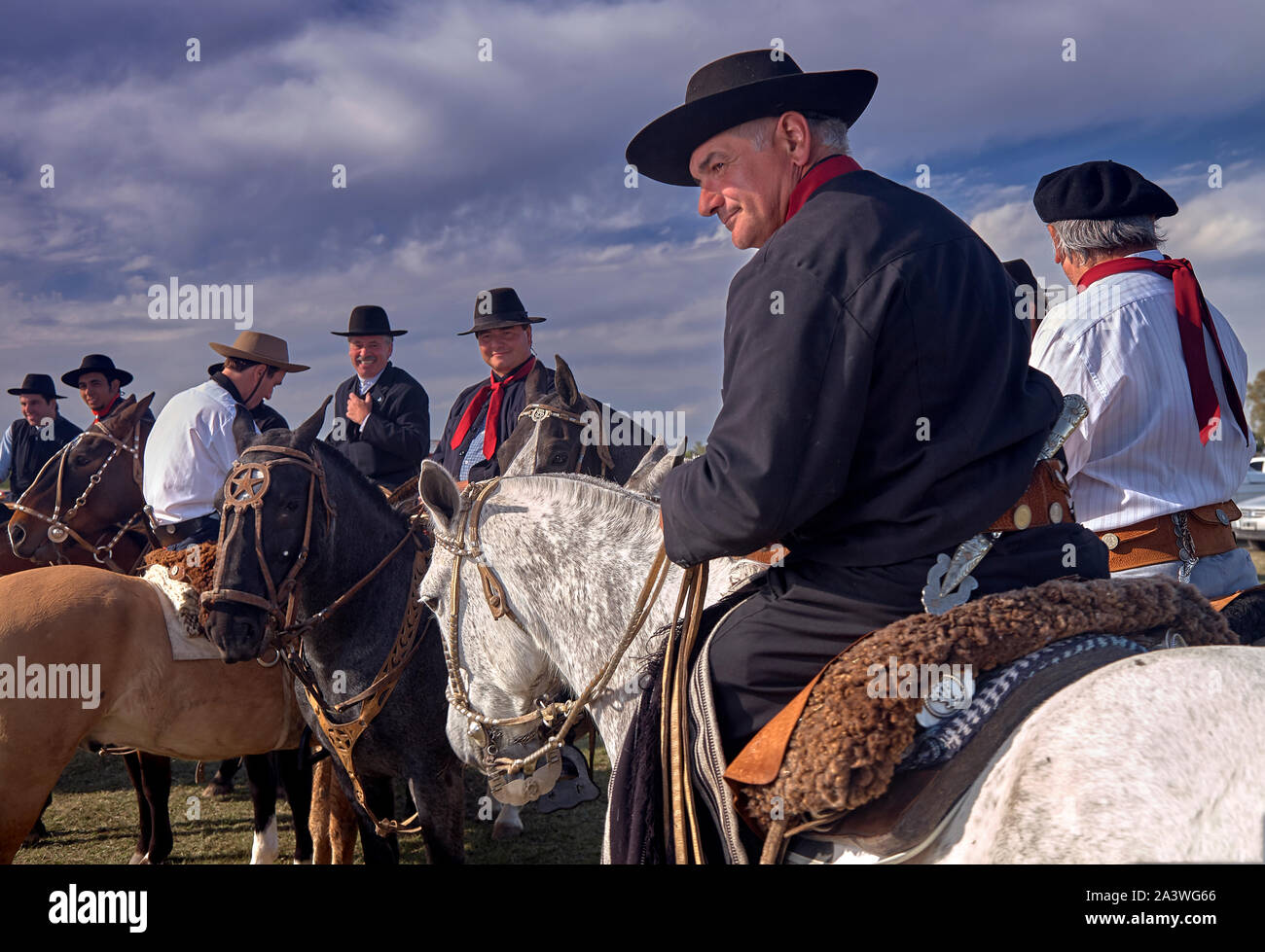 Gauchos at San Antonio de Areco. Buenos Aires, Argentina Stock Photo