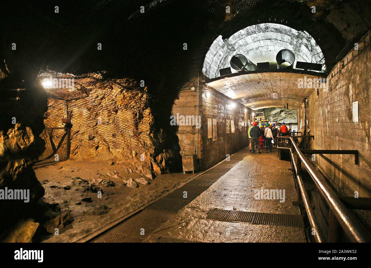 Rzeczka, Poland. 10th Oct, 2019. Riese (Giant) is the code name for a construction project of Nazi Germany in 1943-1945, consisting of seven underground structures located in the Owl Mountains in Lower Silesia, previously Germany, now a territory of Poland. From 1943, the Germans were undertaking large-scale construction works known as the Project Riese in the region of the Owl Mountains. The construction was never finished and what remains today is a number of constructions, the purpose of which is still uncertain. According to one theory, the valuables looted by the Nazis during World War Stock Photo