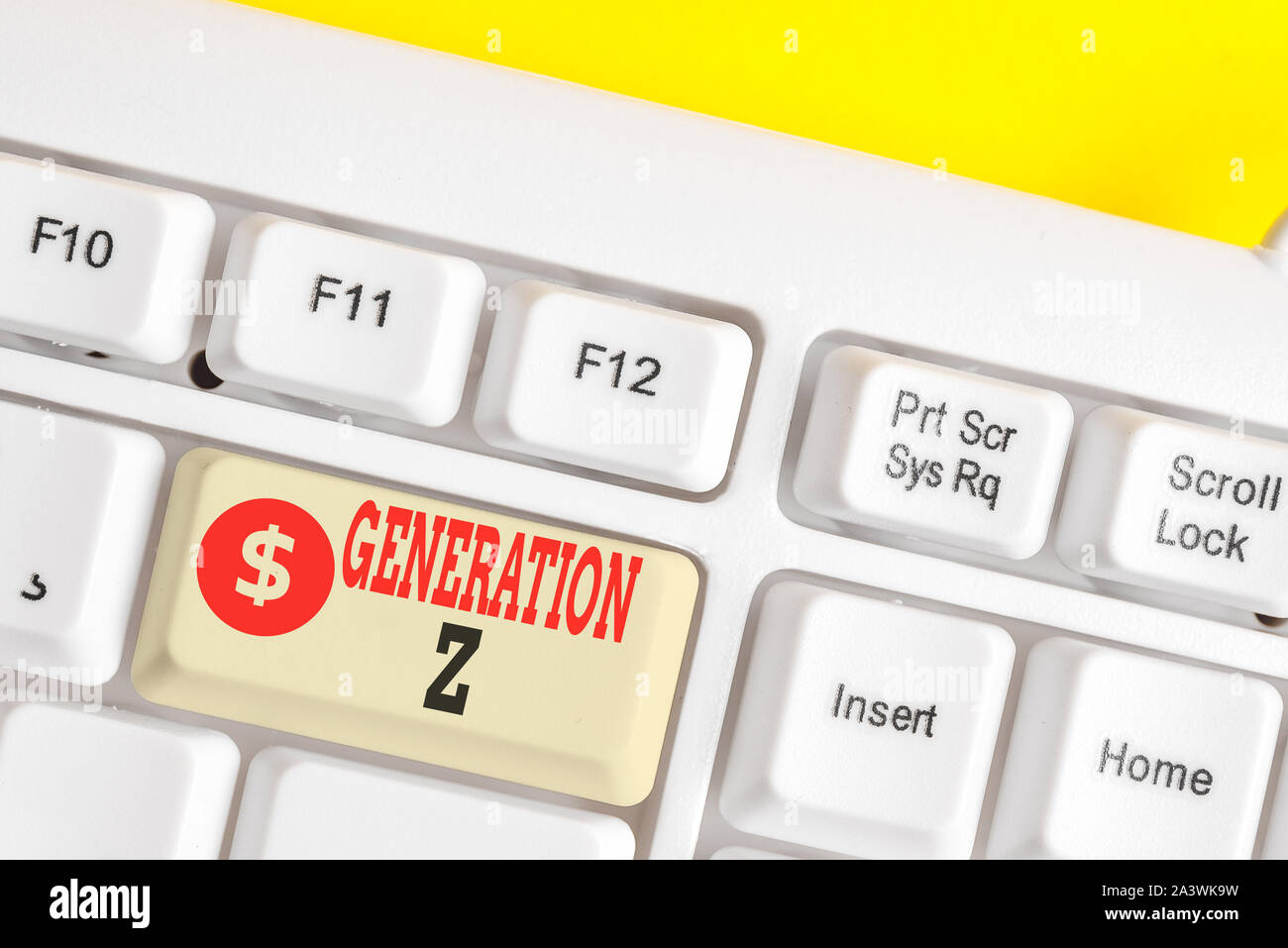 Text sign showing Generation Z. Business photo showcasing name for the ...
