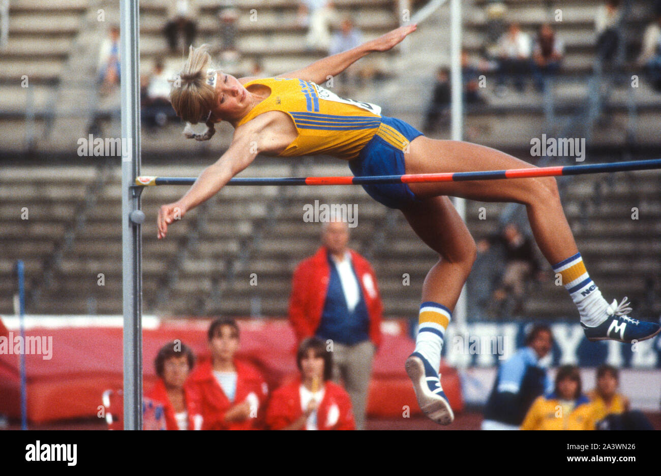 Susanne Lorentzon Swedish athletic specialised in high jump Stock Photo