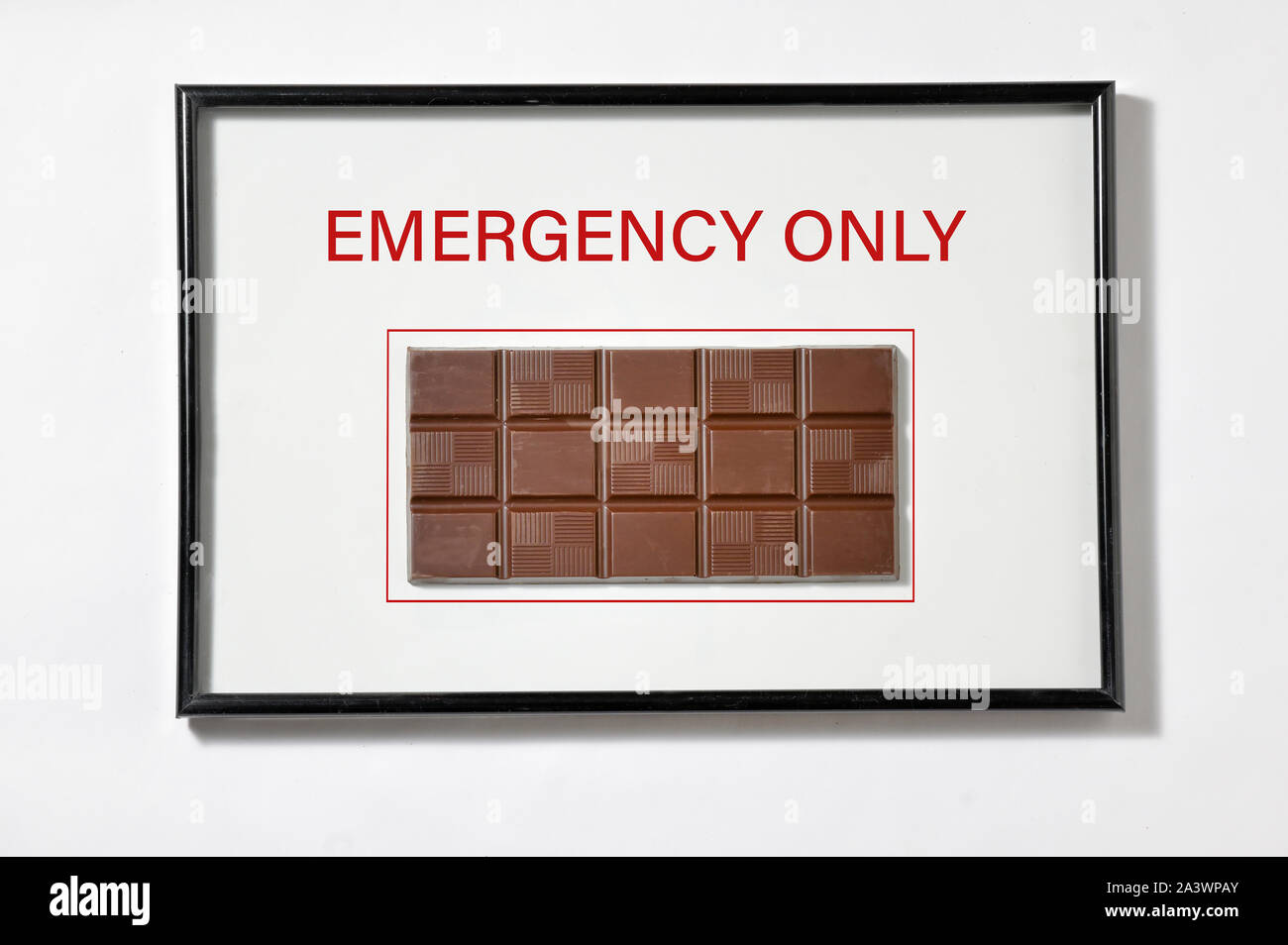 Abstract Chocolate in Hose Cabinet Red Color Emergency Equipment Stock Photo