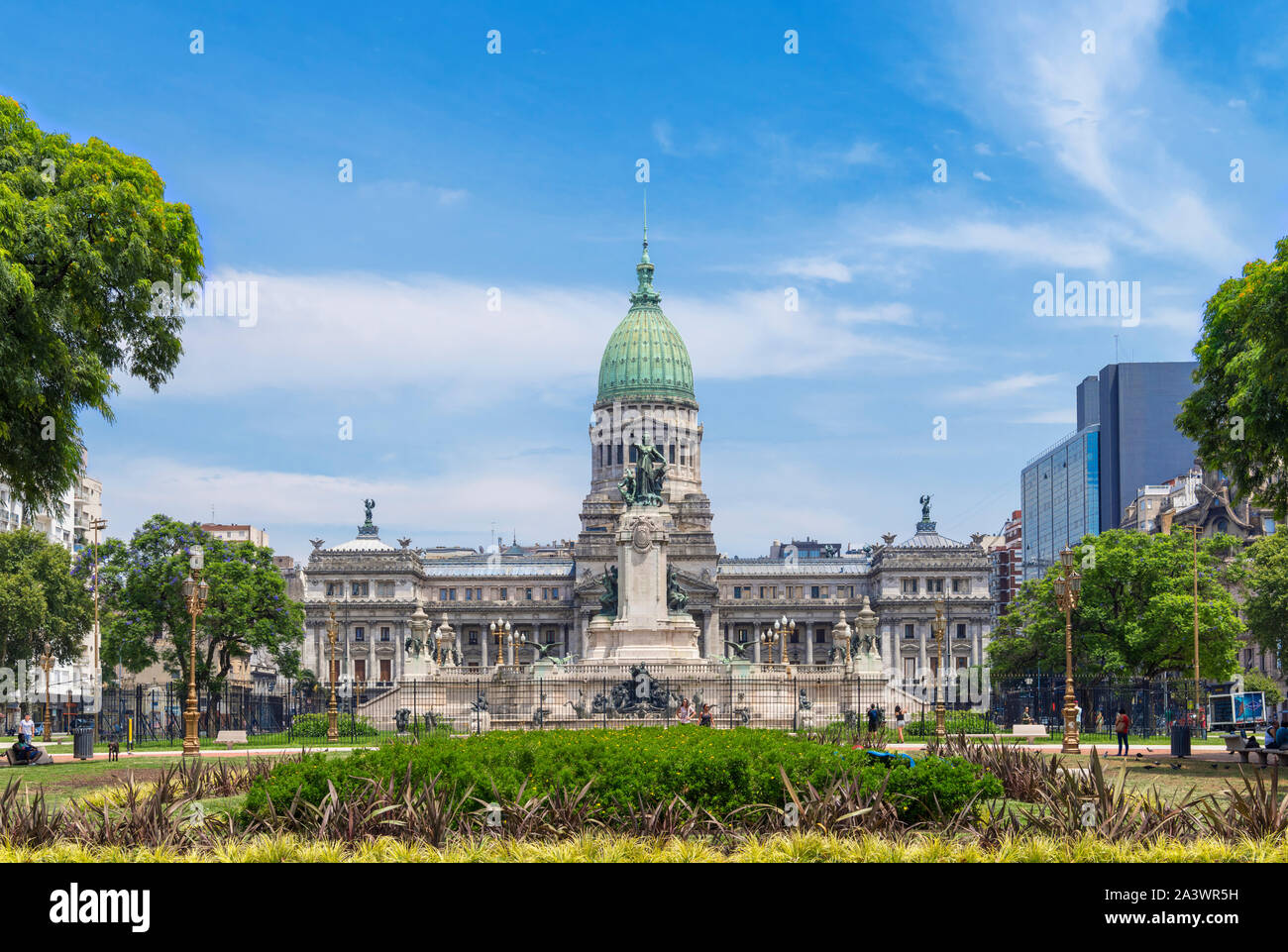 Palacio del Congreso (Congressional Palace), Plaza del Congreso, Buenos Aires, Argentina Stock Photo