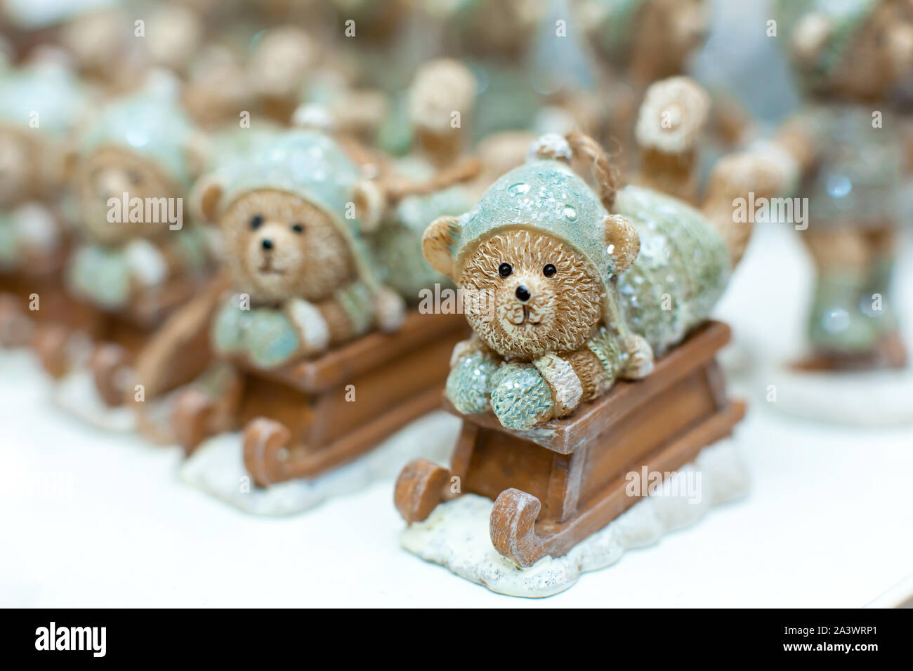 Decorative Figurines Of A Christmas Theme Statuette Of A Teddy