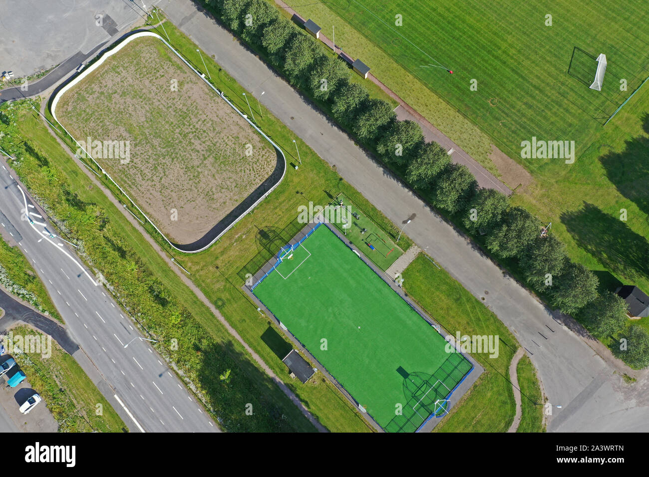 Fornasa 20190710dronarbild Over En Allaktivitetsplan Och En Fotbollsplan Foto Jeppe Gustafsson Stock Photo Alamy